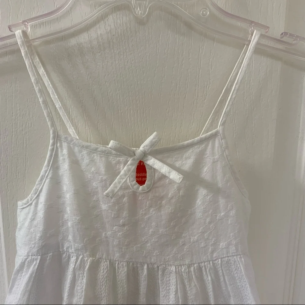 Joe Fresh White Cotton Sundress Eyelet Lace Embroidered Lined Size 3 - Picture 3 of 13